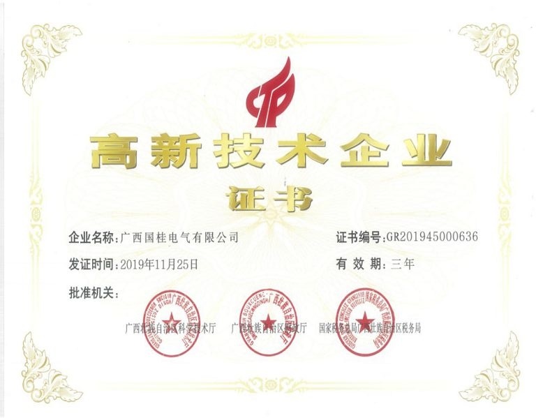 高(gāo)新技(jì)術企業(yè)證書(shū) 高(gāo)新技(jì)術企業(yè)證書(shū)