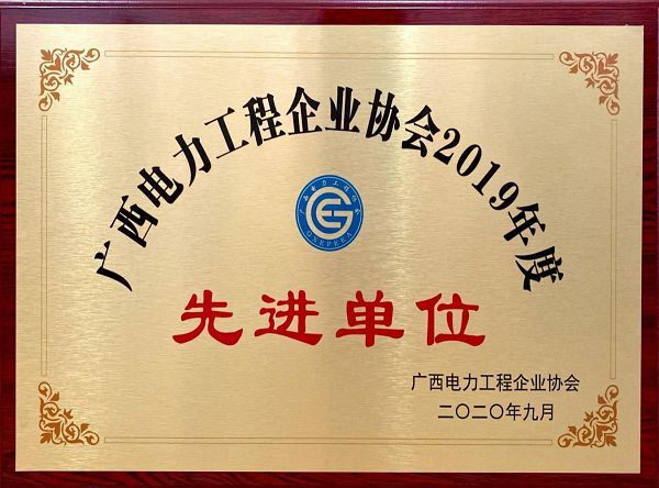2019年(nián)度先進單位 2019年(nián)度先進單位